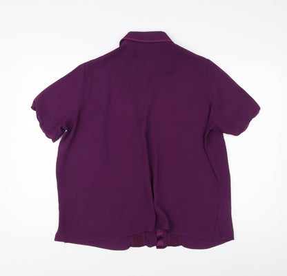 Womens UK Size 18 Marks and Spencer Purple Basic Blouse