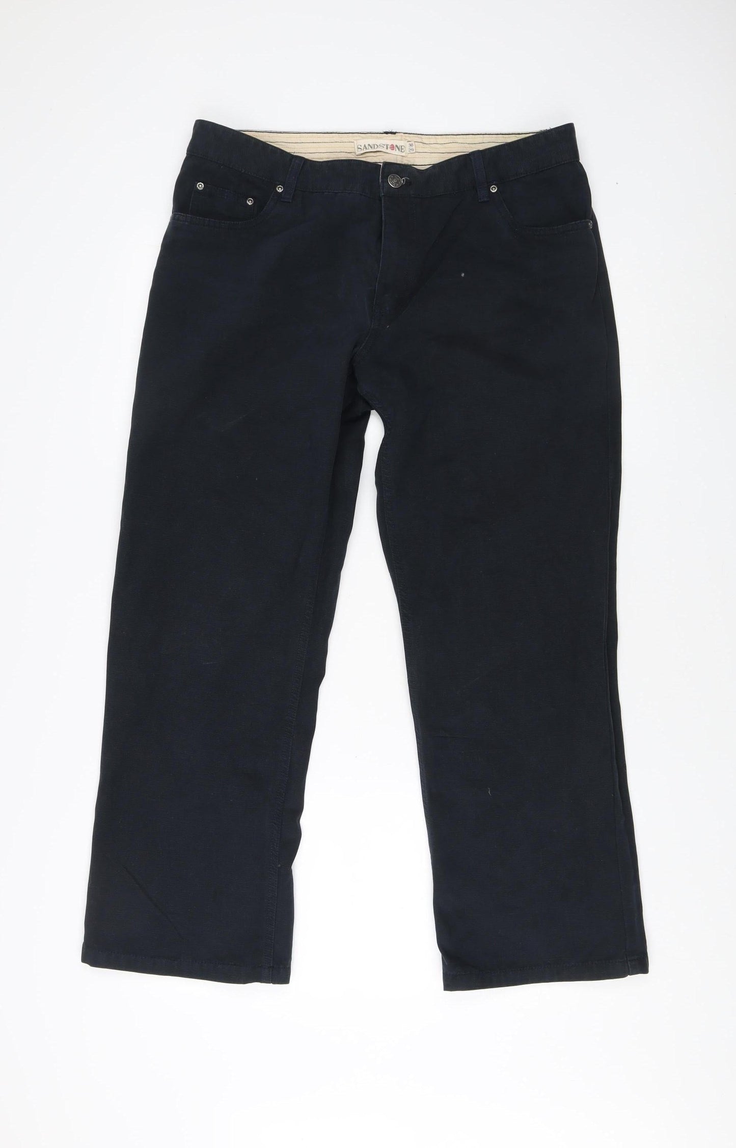 Sandstone Men's Blue Cotton Trousers Size 38