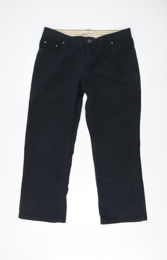 Sandstone Men's Blue Cotton Trousers Size 38