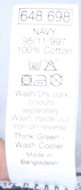 Sandstone Men's Blue Cotton Trousers Size 38