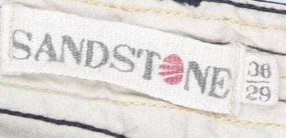 Sandstone Men's Blue Cotton Trousers Size 38