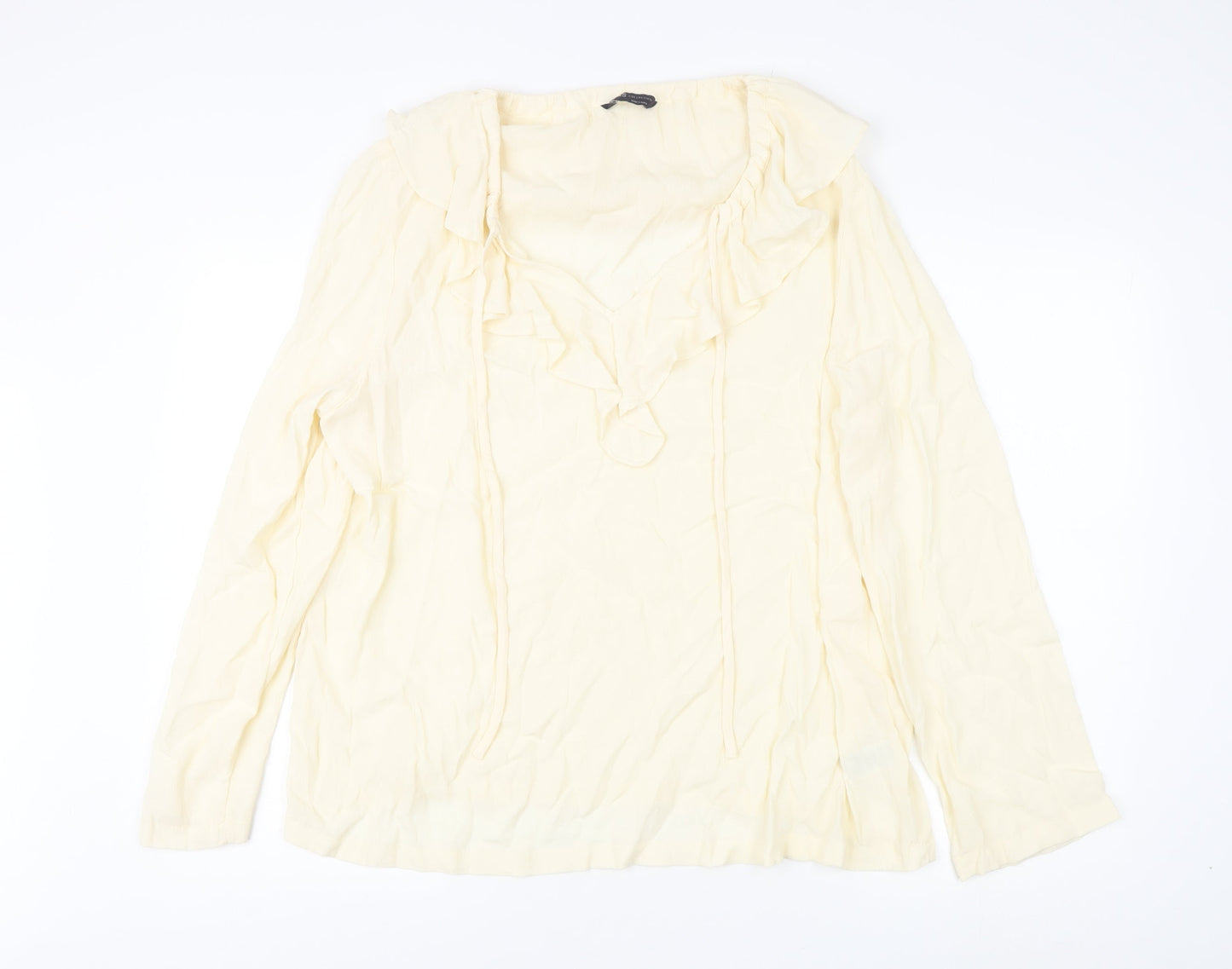 Womens UK Size 16 Marks and Spencer Ivory Basic Blouse