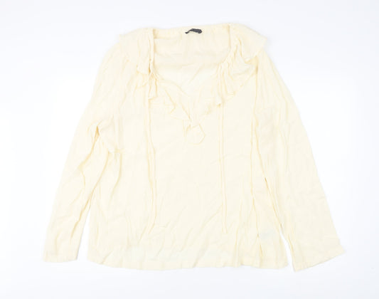 Womens UK Size 16 Marks and Spencer Ivory Basic Blouse
