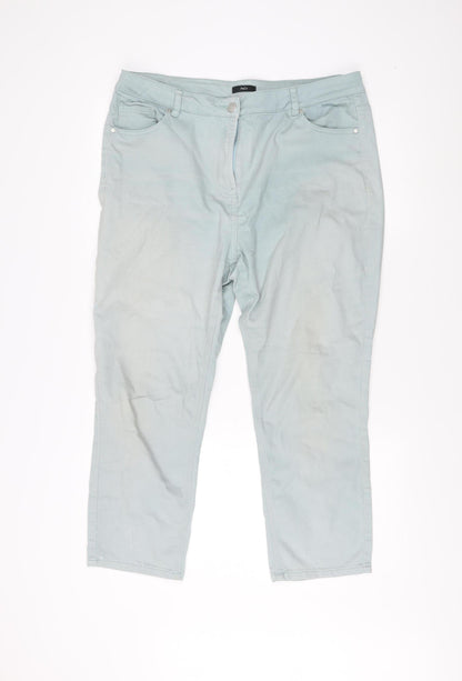 M&Co Women's 16 Green Jeans with Pockets