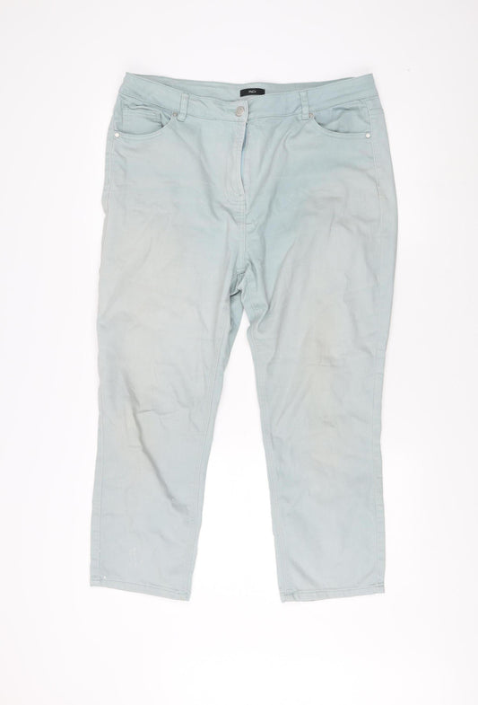 M&Co Women's 16 Green Jeans with Pockets