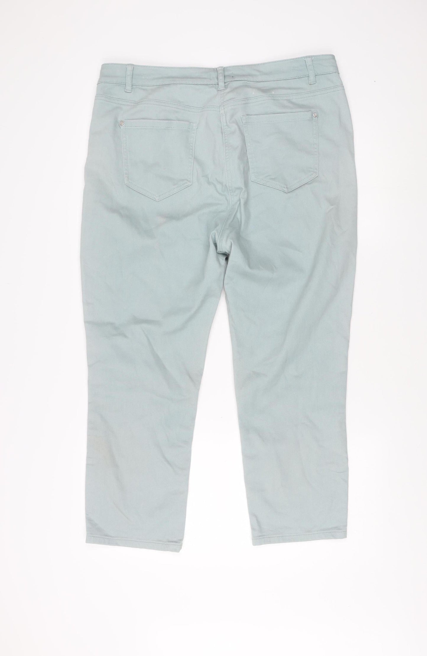 M&Co Women's 16 Green Jeans with Pockets