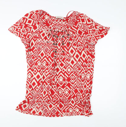 Womens UK Size 14 Marks and Spencer Multicoloured Basic Blouse