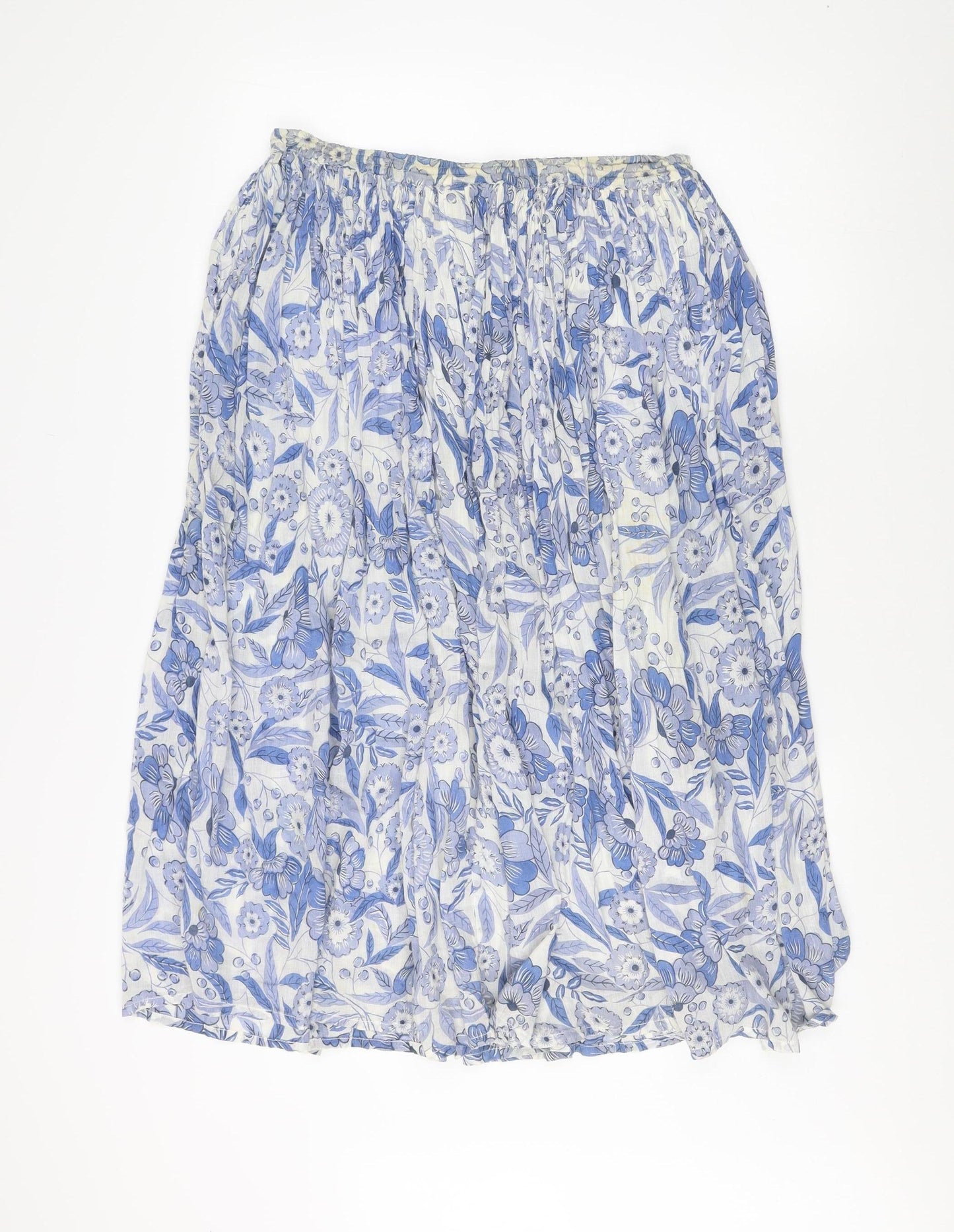 Debenhams Women's Blue Floral Peasant Skirt Size 14