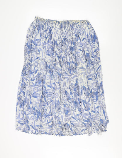Debenhams Women's Blue Floral Peasant Skirt Size 14
