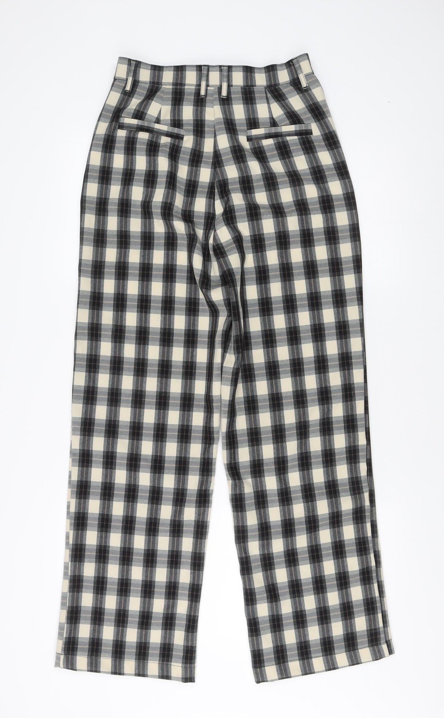 New Look Women's Black Check Trousers Size 8