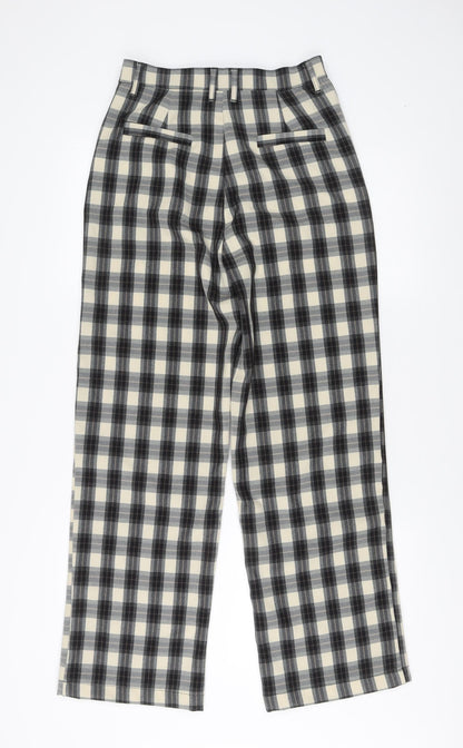 New Look Women's Black Check Trousers Size 8