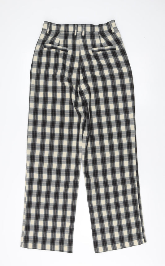 New Look Women's Black Check Trousers Size 8