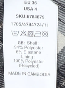 New Look Women's Black Check Trousers Size 8