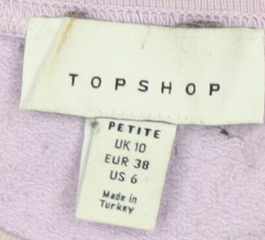 Topshop Women's Purple Petite Size 10 Sweatshirt