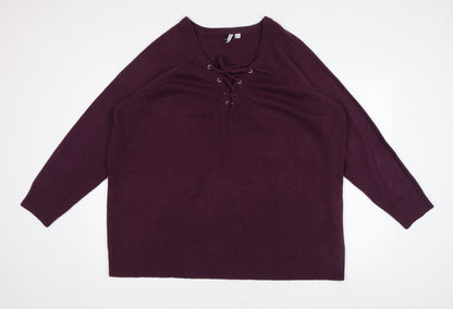 Womens UK Size L CAPSULE Purple Pullover Jumper