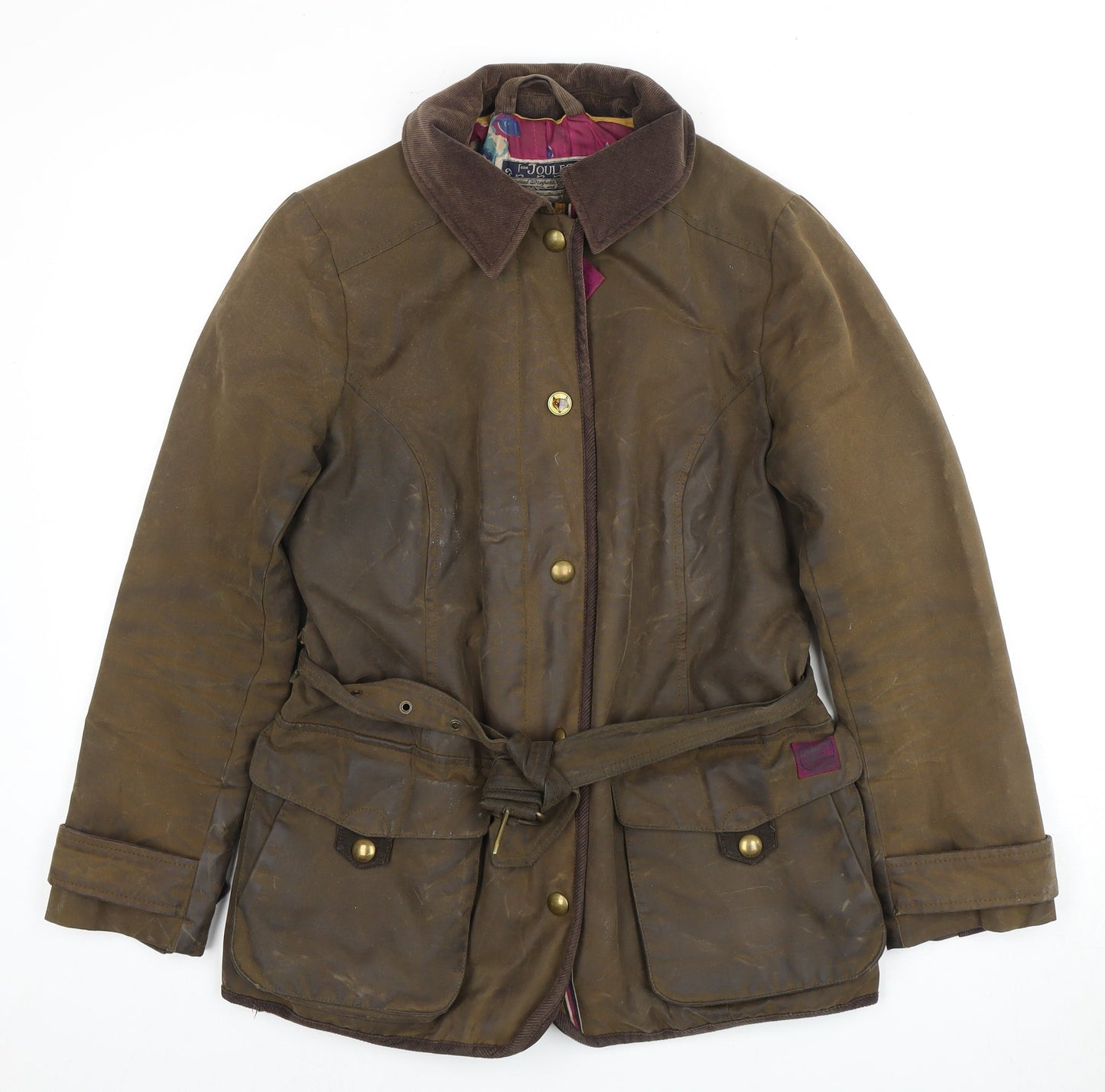 Womens UK Size 10 Joules Brown Overcoat