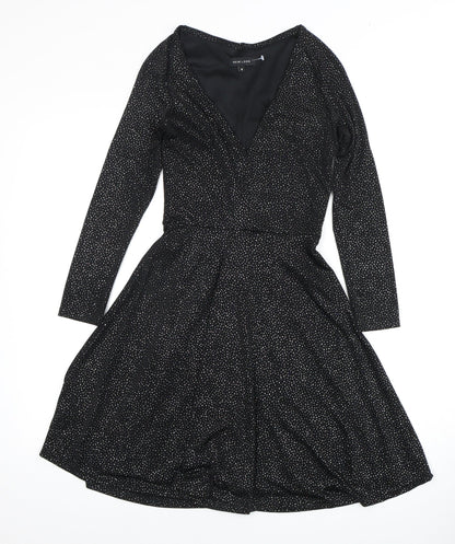 New Look Black Women's Skater Dress Size 8