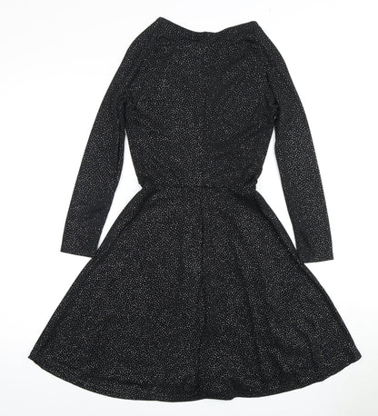 New Look Black Women's Skater Dress Size 8