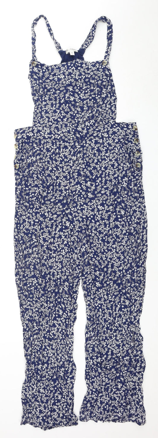 Miss Selfridge Women's Blue Floral Jumpsuit Size 14