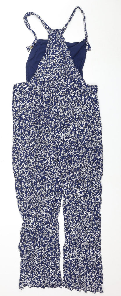 Miss Selfridge Women's Blue Floral Jumpsuit Size 14