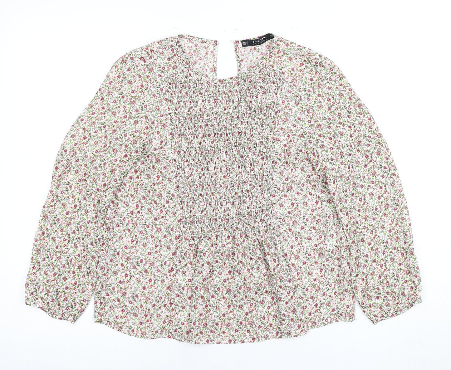 Womens UK Size XS Zara Multicoloured Basic Blouse