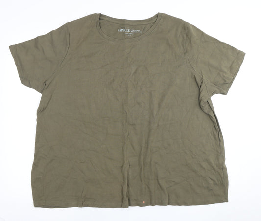 Capsule Women's Green Relaxed T-Shirt Size 4
