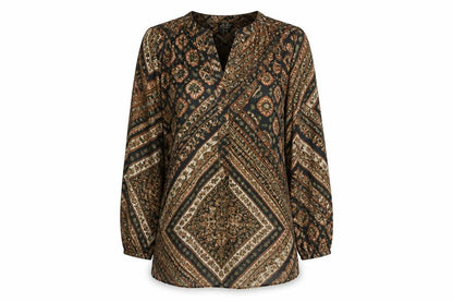 Womens UK Size 10 H&M Multicoloured Tunic Blouse