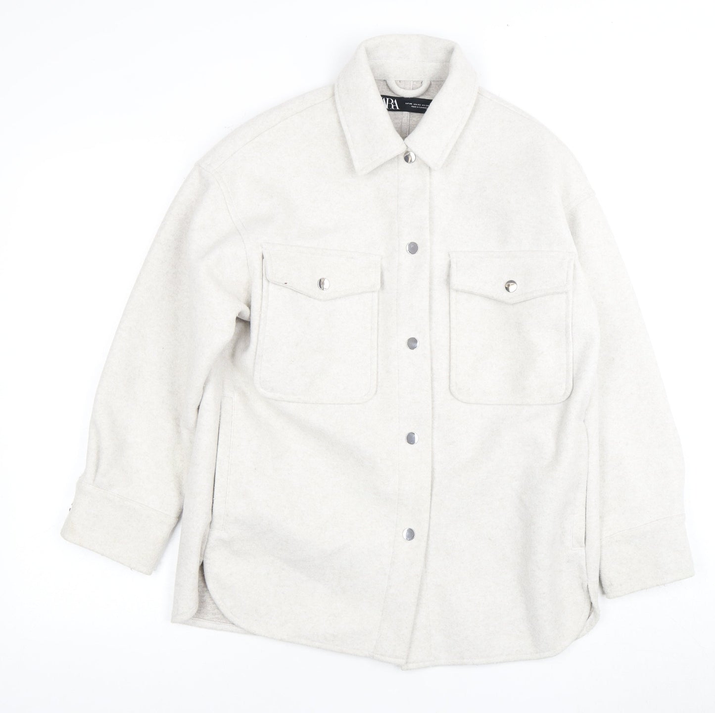 Womens UK Size XS Zara Ivory Basic Jacket