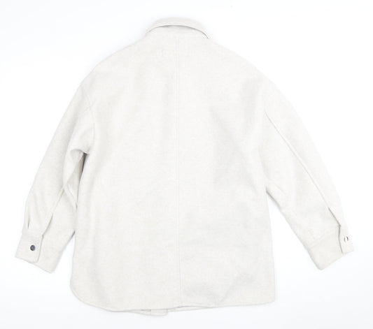 Womens UK Size XS Zara Ivory Basic Jacket