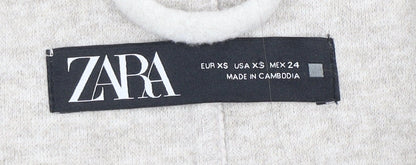 Womens UK Size XS Zara Ivory Basic Jacket