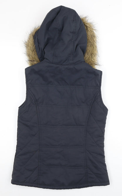 Dorothy Perkins Women's Blue Puffer Waistcoat Size 6