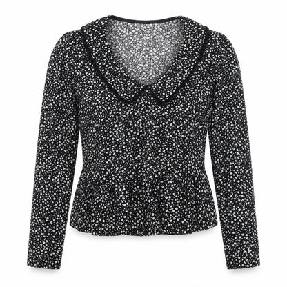 Womens UK Size 10 New Look Black Basic Blouse
