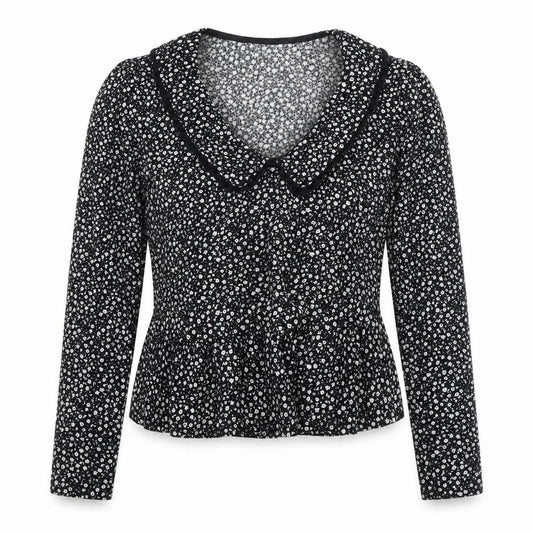 Womens UK Size 10 New Look Black Basic Blouse