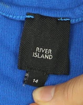 River Island Women's Blue V-Neck Camisole Tank 14