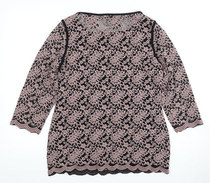 Womens UK Size 14 Per Una Pink Basic Blouse