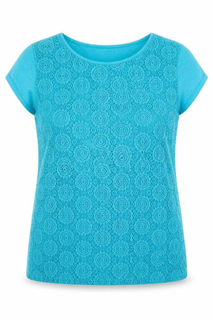 Womens UK Size L Liz Claiborne Blue Basic T-Shirt