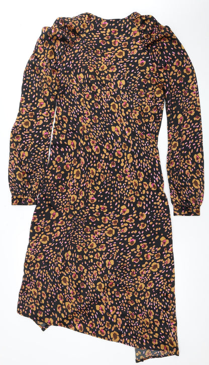 Vero Moda Women Animal Print Long Sleeve Dress Size 8