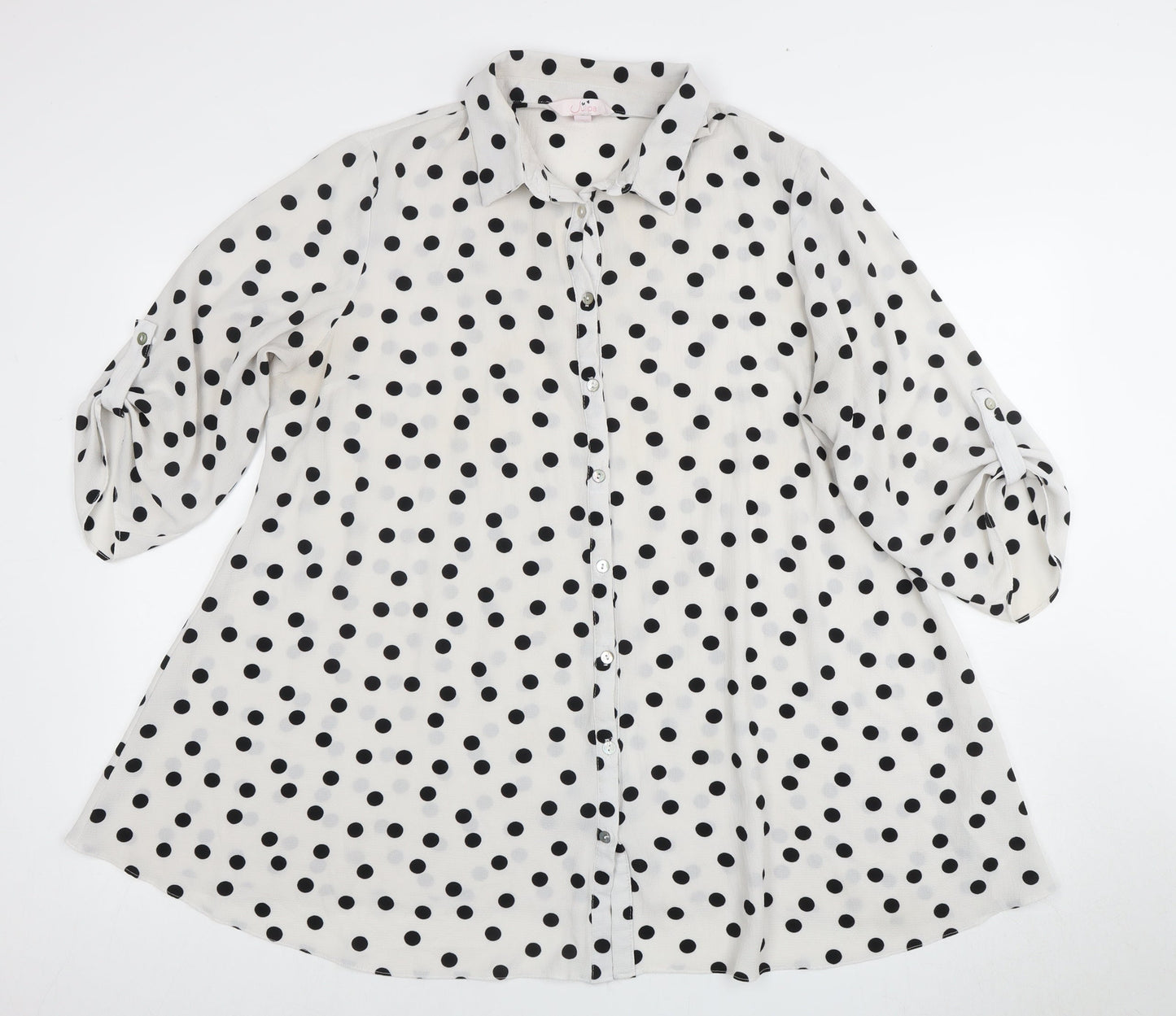 Womens UK Size 18 Julipa White Basic Button-Up