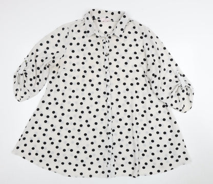 Womens UK Size 18 Julipa White Basic Button-Up