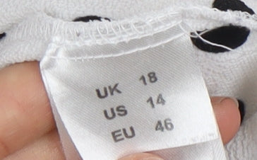 Womens UK Size 18 Julipa White Basic Button-Up