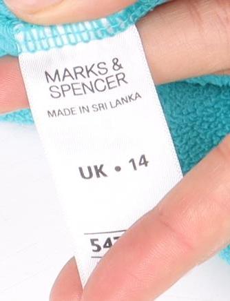 Womens UK Size 14 Marks and Spencer Blue Pullover Sweatshirt