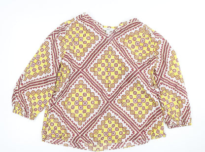 Womens UK Size 14 Marks and Spencer Multicoloured Basic Blouse