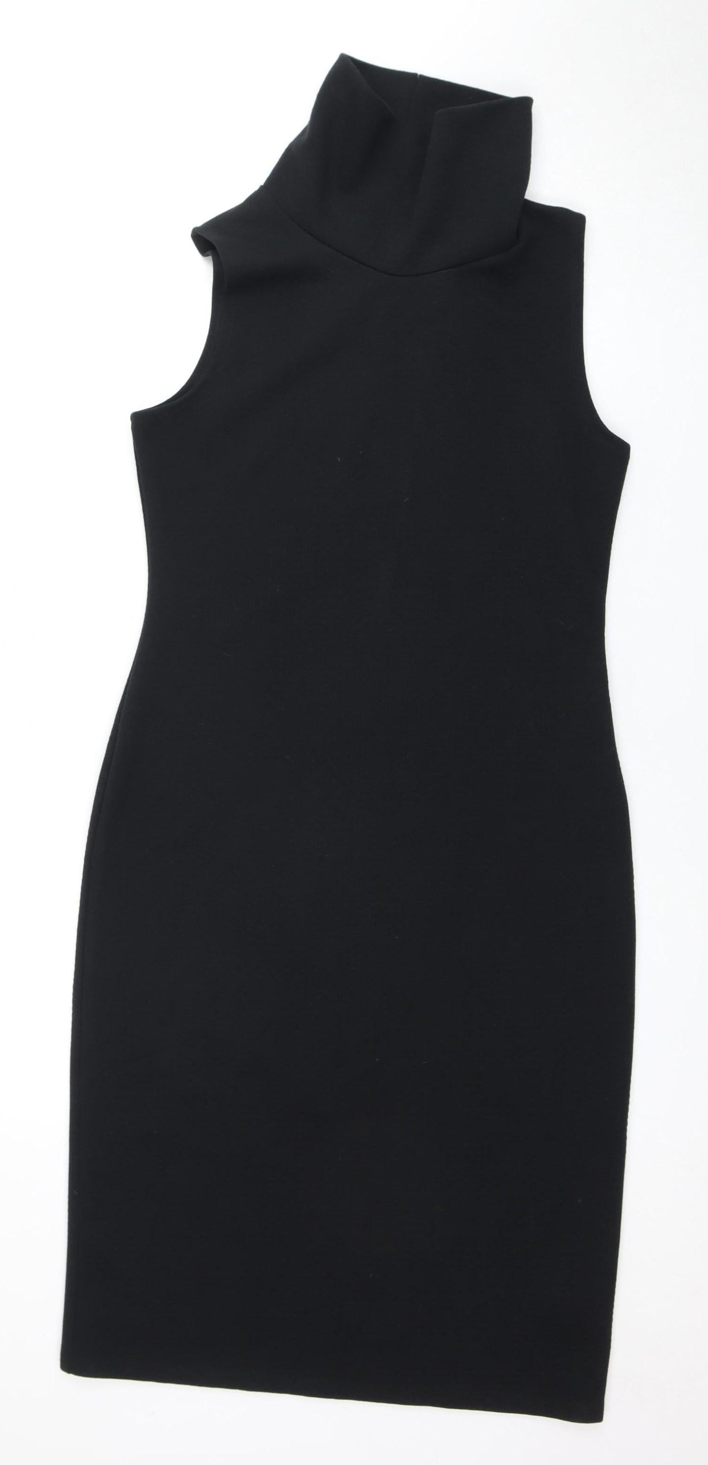Next Women's Black High Neck Sleeveless Dress, Size 12