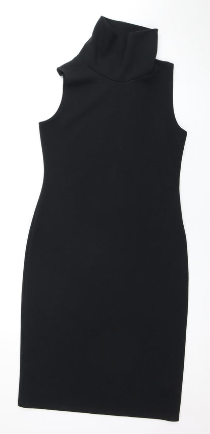 Next Women's Black High Neck Sleeveless Dress, Size 12