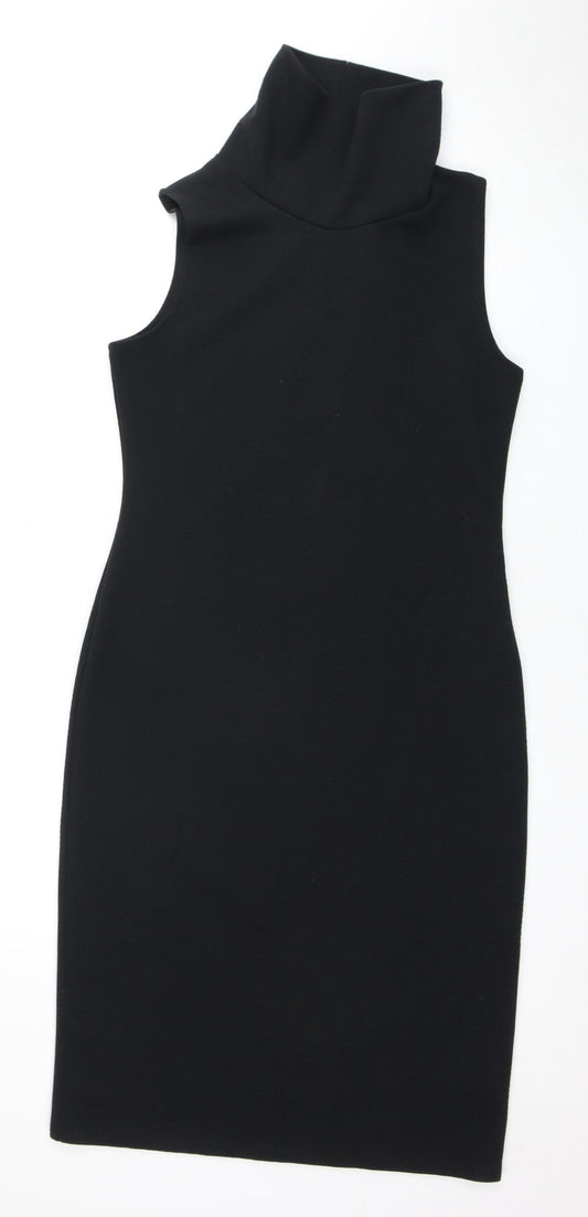 Next Women's Black High Neck Sleeveless Dress, Size 12