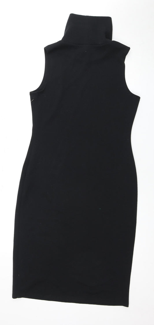 Next Women's Black High Neck Sleeveless Dress, Size 12