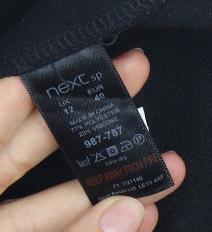 Next Women's Black High Neck Sleeveless Dress, Size 12