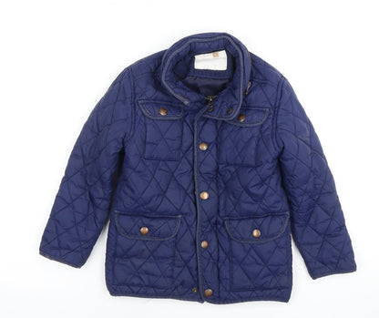 John Lewis Boys Blue Quilted Jacket, 5 Years, Casual