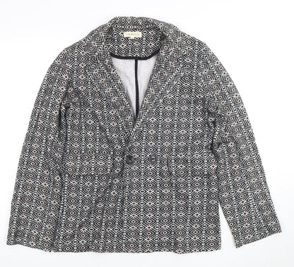 Chicosoleil Women’s S Geometric Double-Breasted Blazer