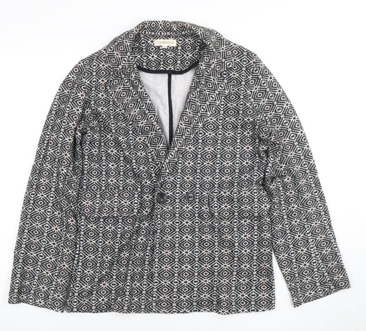 Chicosoleil Women’s S Geometric Double-Breasted Blazer